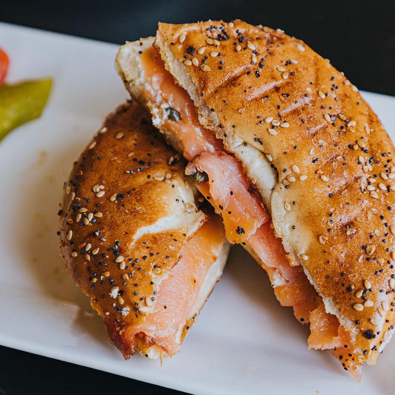 Salmon On Bagel With Capers